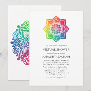 Invitation Douce pluie Mandala Indien Virtuelle