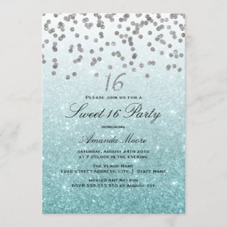 Invitation douce pour un Sweet 16 avec confettis p