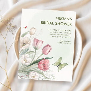 Invitation Douce soirée de mariage floral aquarelle élégant