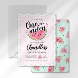 Invitation Douce Unique Dans Un Aquarelle Gâteau D'anniversai