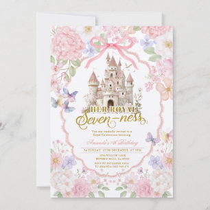 Invitation Douces papillons coquettes Royal septième Annivers