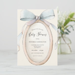 Invitation Douces Rubans & Nœuds Vintage Baby Shower