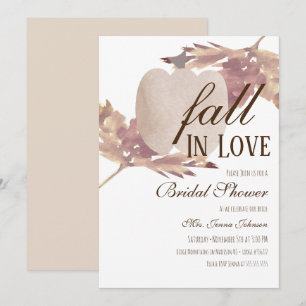 Invitation Douceur d'automne Mariage Shower de Fiançailles à 