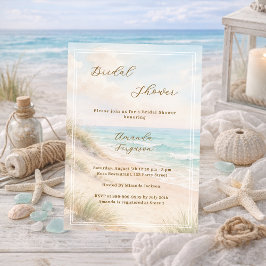 Invitation Douceur de dunes de sable à l'aquarelle pour une B