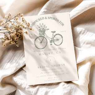 Invitation Douche à bicyclette florale triée sur le volet