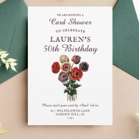 Douche à bouquet de fleurs par courrier 50e annive