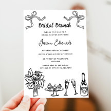 Douche à brunch pour mariée à main noire en gros