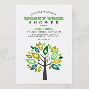 Invitation Douche Arbre-Argent