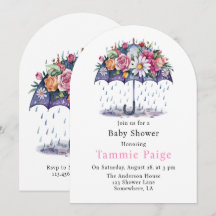 Douche avec Baby shower Fleurs