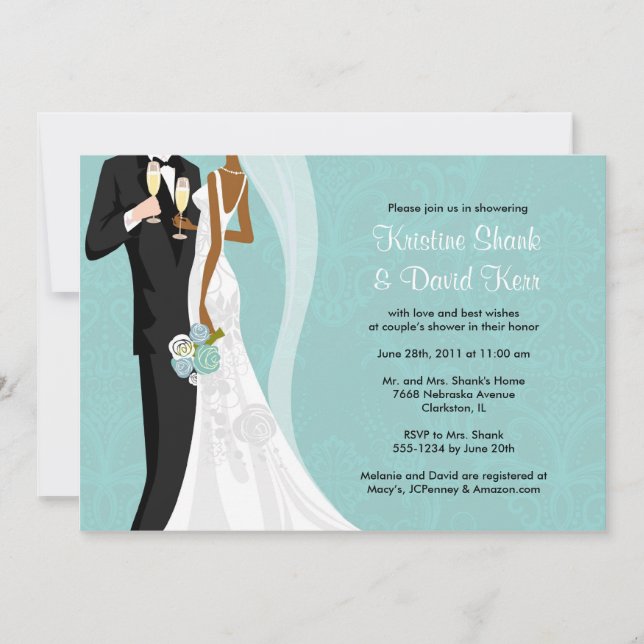 Invitation Douche Couples - Version 3 (Devant)