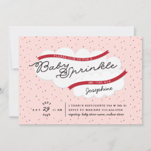 Invitation Douche d'arrosage pour bébé rose