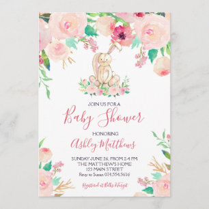 Invitation douche de Baby shower de Pâques Bunny