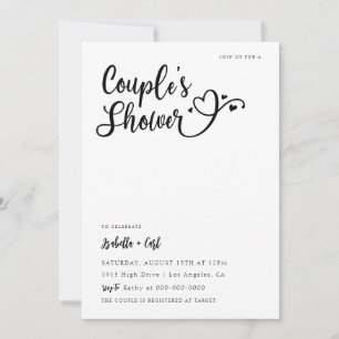 Invitation Douche de Hearts Couple