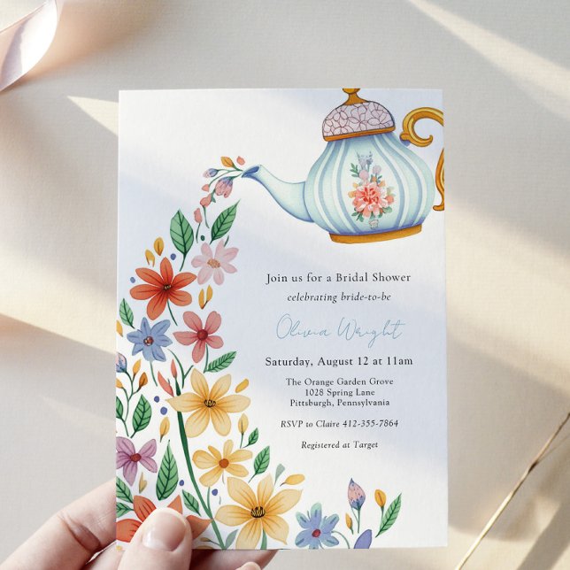 Invitation Douche de la fête du thé nuptiale (Créateur téléchargé)