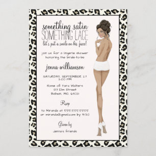 Invitation Douche de la mariée Empreinte de léopard