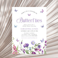 Douche de Mariée Papillons Fleurs Sauvages à Vie
