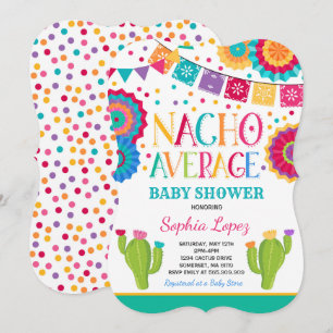 Invitation Douche de moyenne de Nacho d'invitation de baby