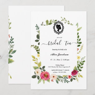 Invitation douche de nuptiale à fleurs vintages