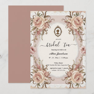 Invitation douche de nuptiale à fleurs vintages