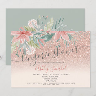 Invitation Douche de parties scintillant de la nuptiale à l'a