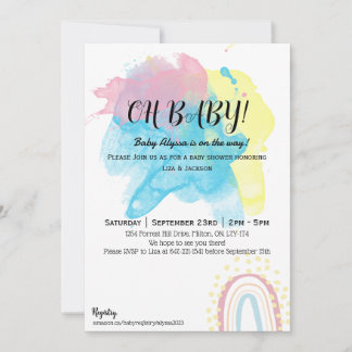 Invitation Douche de peinture