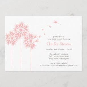 Invitation Douche de pissenlit/invitation de flottement de