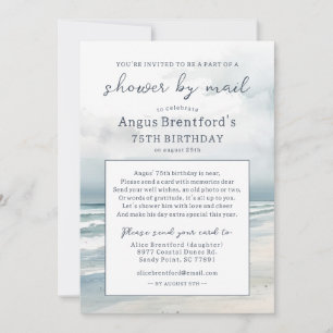 Invitation Douche de plage par courrier avec photo Anniversai