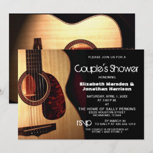 Invitation Douche d'un couple de guitares russe moderne