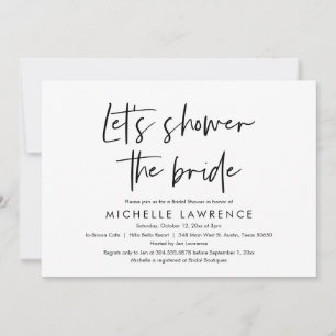 Invitation Douche la mariée, Fête des mariées Décontractée mo