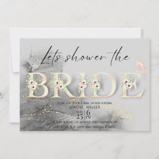 Invitation Douche la mariée Fête des mariées florale Invita
