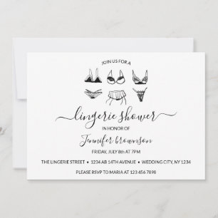 Invitation Douche lingerie