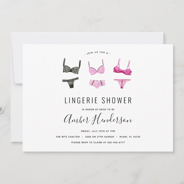 Invitation Douche Lingerie (Devant)