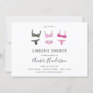 Invitation Douche Lingerie