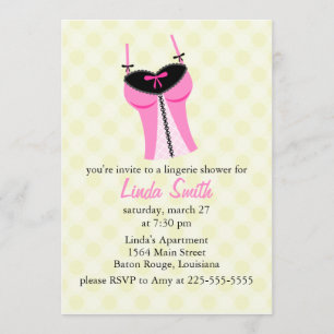 Invitation Douche Lingerie