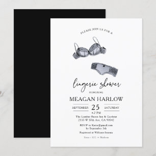 Invitation Douche Lingerie Fête des mariées de fête de ling