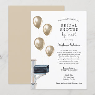 Invitation Douche longue distance nuptiale par courrier
