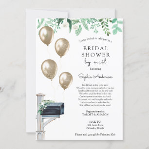 Invitation Douche longue distance nuptiale par courrier