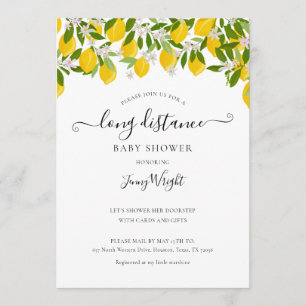 Invitation Douche longue distance par Baby shower postal Citr