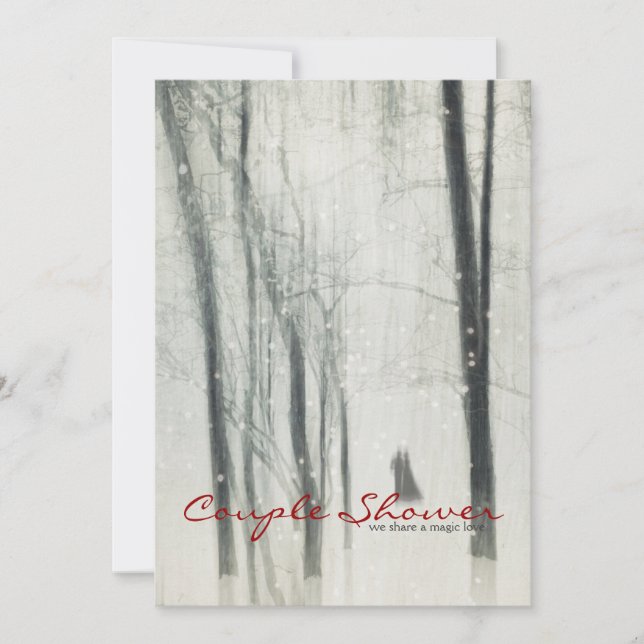 Invitation Douche magique de couples d'amour (Devant)