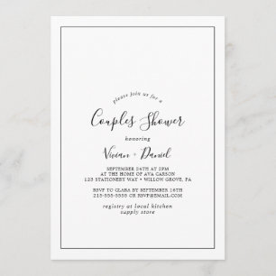 Invitation Douche minimaliste Couples