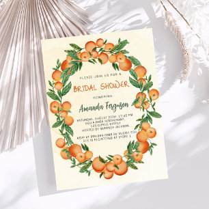 Invitation Douche nuptiale aux agrumes d'orange