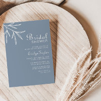 Douche nuptiale bleue à duvet minimal