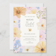 Douche nuptiale couleur pastel floral
