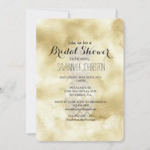 Invitation Douche nuptiale d'ananas blanc or