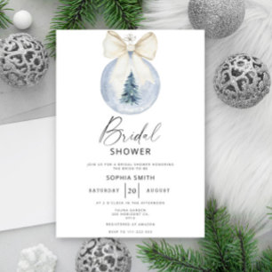 Invitation Douche nuptiale de la boule de Noël d'hiver