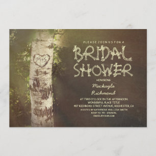 Invitation Douche nuptiale de l'arbre de campagne russe