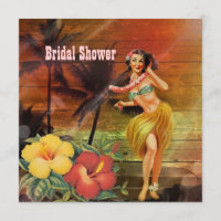 douche nuptiale de plage d'Hawaï de fille de danse