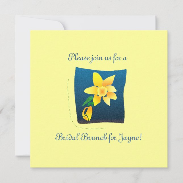 Invitation Douche nuptiale de printemps Daffodil (Devant)