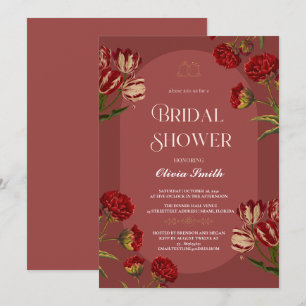 Invitation douche nuptiale élégante rose de duvet, fleur rose
