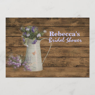 Invitation douche nuptiale en bois de grange vintage mariage